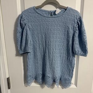 Zara Kids Blue Textured Blouse